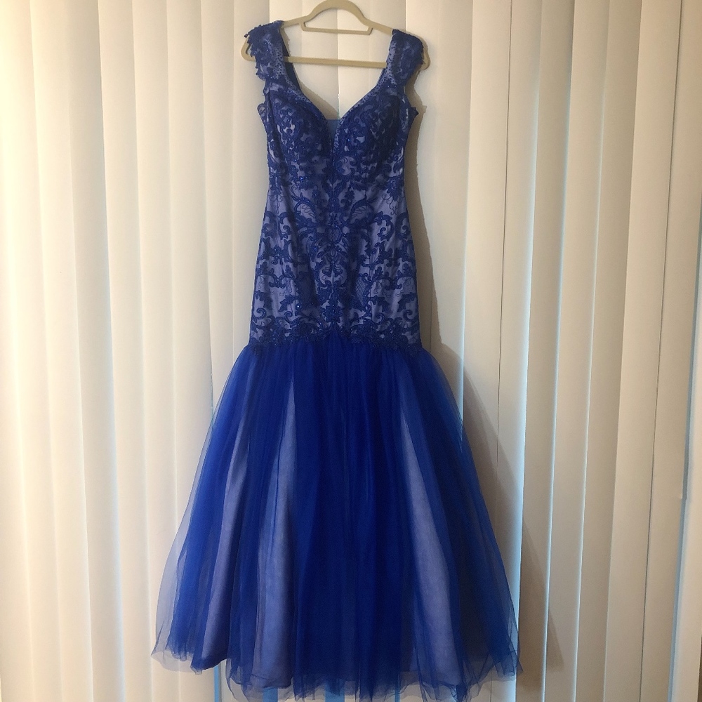 Sherri Hill Special Occasion Dress Blue Sz 10